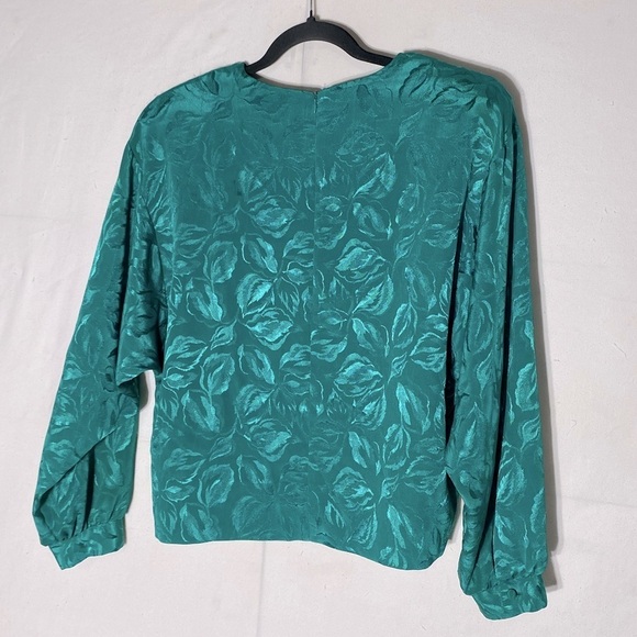 Vintage The French Fact Turquoise Floral Jacquard Skirt Set M - Picture 15 of 15